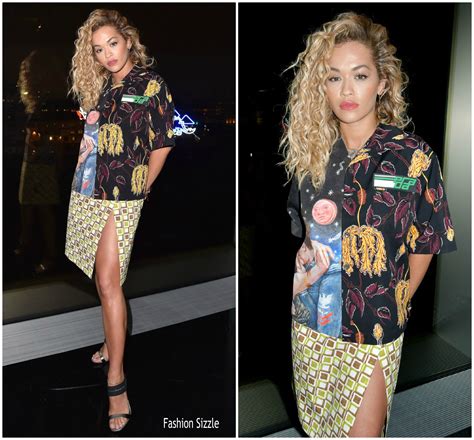 rita ora prada milano 2018 22 febbraio milano|Rita Ora in Prada @ the Prada Fall/Winter 2018 Frontrow.